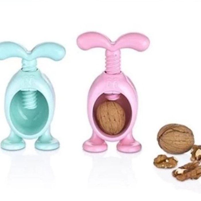 Sevimli Tavşan Tasarımlı Vidalı Sıçratmaz Ceviz Kıracağı