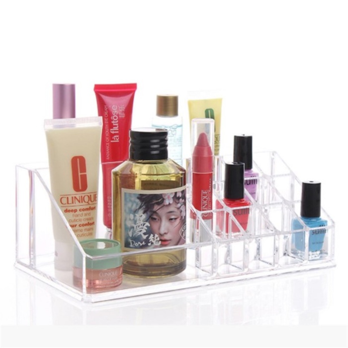 16 Bölmeli Şeffaf Akrilik Makyaj Malzeme Düzenleyici