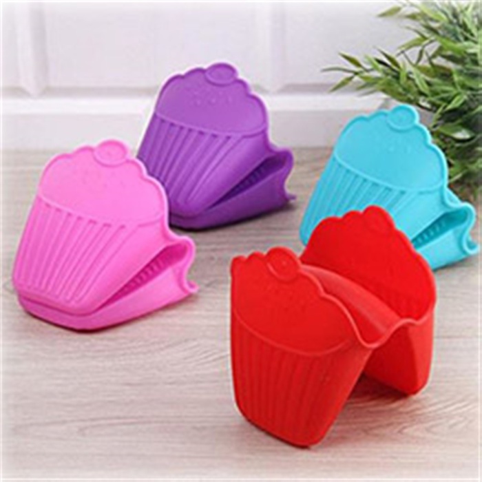 Cupcake Desenli Silikon Fırın Eldiveni