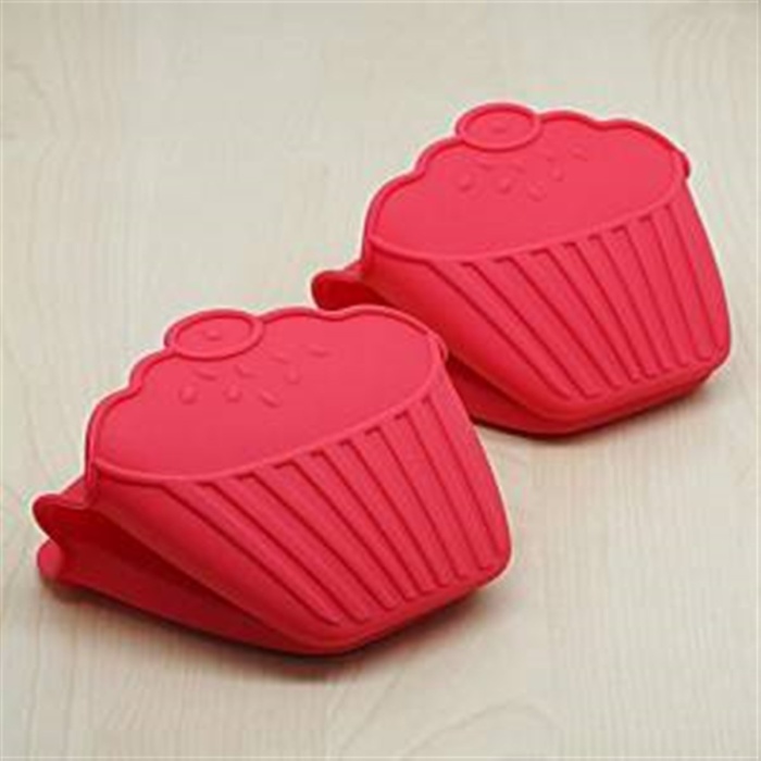 Cupcake Desenli Silikon Fırın Eldiveni