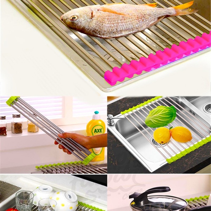 Katlanabilir Alüminyum Lavabo Üstü Düzenleyici Bulaşık Kurutmalık