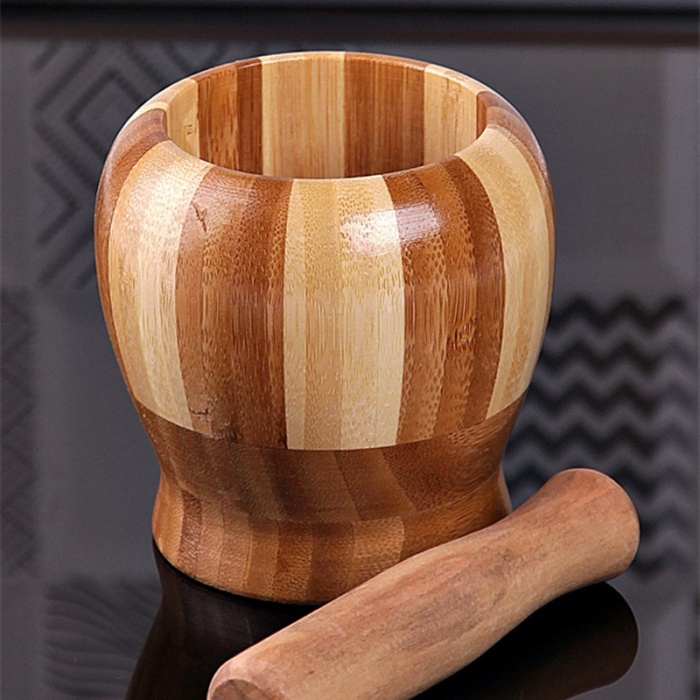 Lüx Bambu Havan Büyük Boy Ahşap Değildir