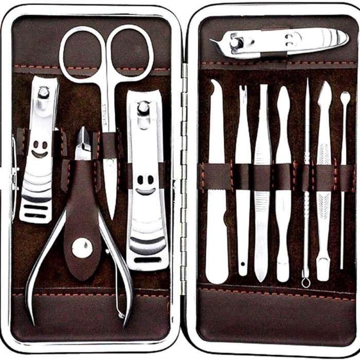 Özel Çantasında Profesyonel Manikür Pedikür Seti 12 Parça