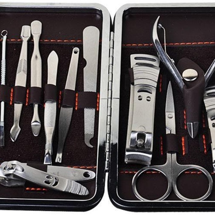 Özel Çantasında Profesyonel Manikür Pedikür Seti 12 Parça