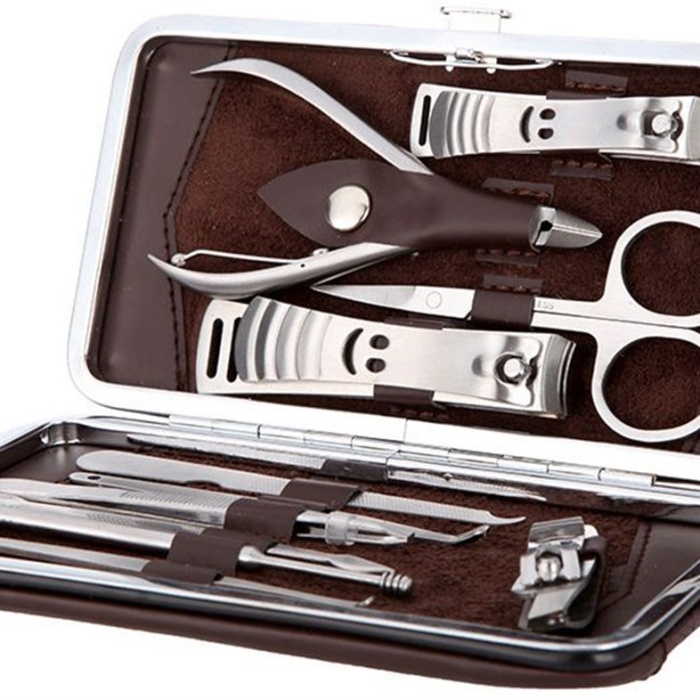 Özel Çantasında Profesyonel Manikür Pedikür Seti 12 Parça