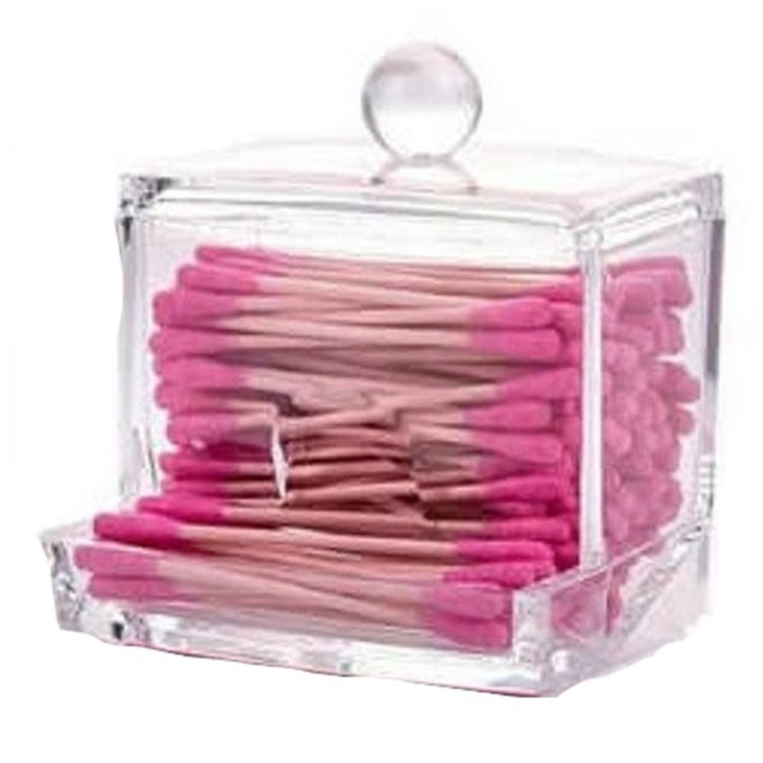 Kozmetik Makyaj Pamuklu Kulak Çubuğu Kapaklı Organizer