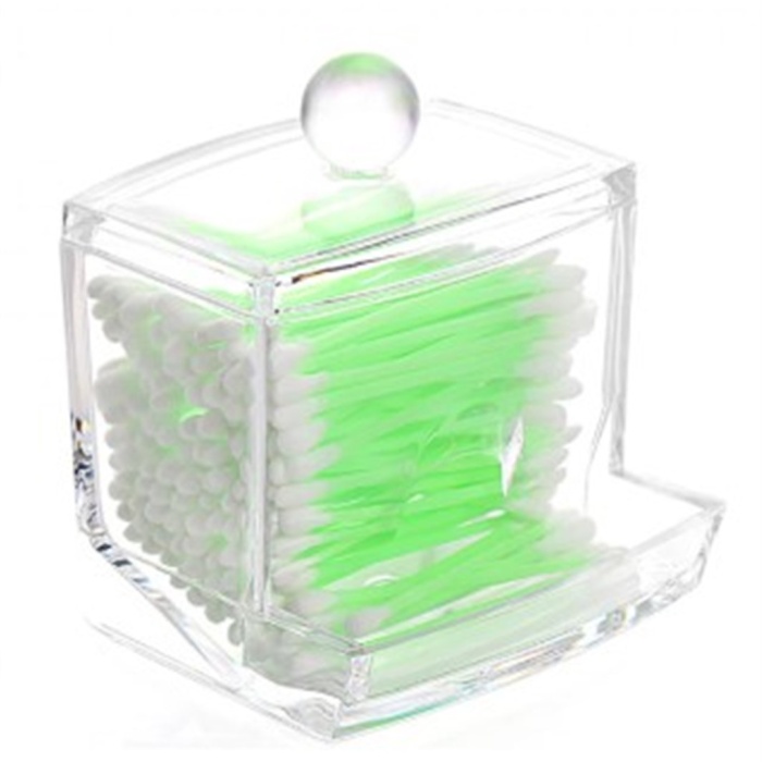 Kozmetik Makyaj Pamuklu Kulak Çubuğu Kapaklı Organizer