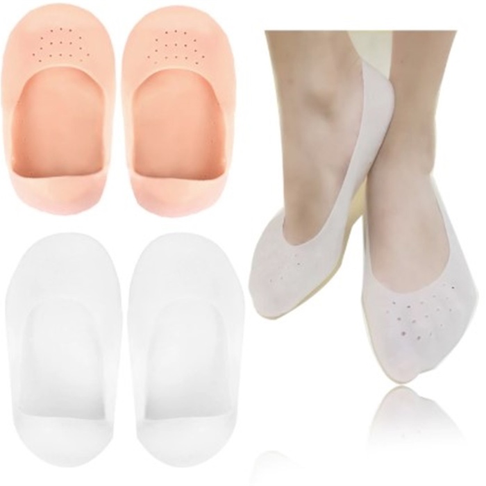 Ayak Topuk Çatlak Soyulma Önleyici Silikon Patik Ten Rengi 1 Çift