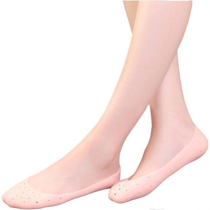 Ayak Topuk Çatlak Soyulma Önleyici Silikon Patik Ten Rengi 1 Çift