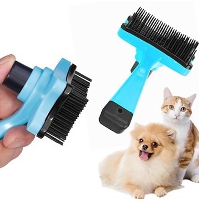 Biyomak® Köpek Kedi Otomatik Temizlik Tuşlu Tarama Fırçası