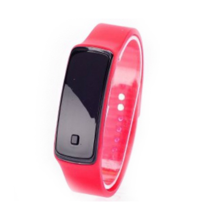 Siyah Ekranlı Led Kol Saati (Kırmızı)