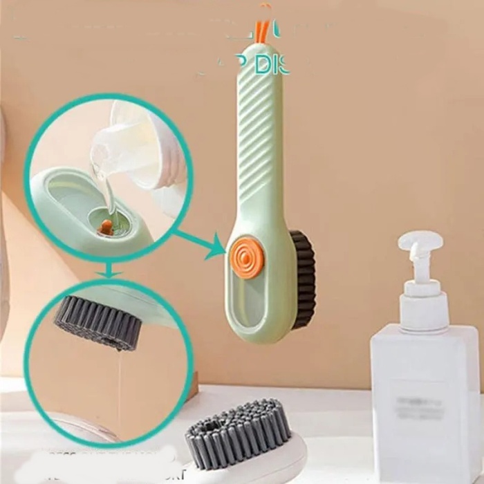 Biyomak® Deterjan Hazneli Süet Bot Nubuk Ayakkabı Temizleme Fırçası Mutfak Banyo Fırçası Çok Amaçlı