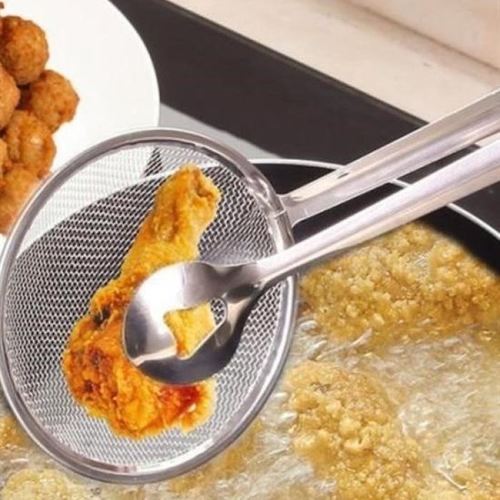 Biyomak® Çok Amaçlı Süzgeçli Paslanmaz Metal Haşlama Ve Kızartma Maşası