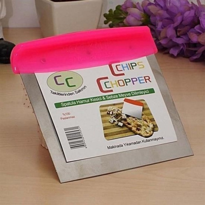 Biyomak® Çelik Hamur Kesici Kazıyıcı Pasta Kek Dekorasyon Spatula Aleti