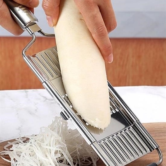 Biyomak® Ayarlanabilir 3 Farklı Başlıklı Tutmalı Sebze Dilimleyici Peynir Rendeleyici Aparat