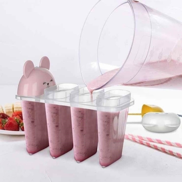 Biyomak® 4lü Kolay Şekillendirici Sevimli Çocuk Meybuz  & Dondurma Kalıbı AP-9179