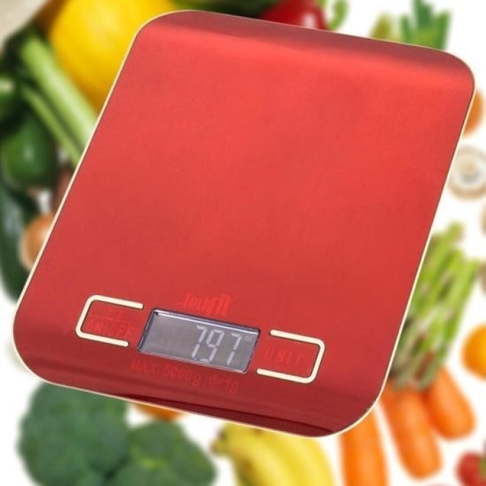 Biyomak® TF 1002 Hassas Ölçümlü  Maksimum 5 Kg Kapasiteli Led Ekran Platin Dijital Mutfak Tartısı