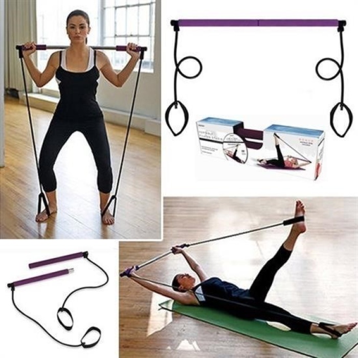 Biyomak® Jimnastik Çubuğu Plates Barı Taşınabilir Spor Ve Egzersiz Aleti