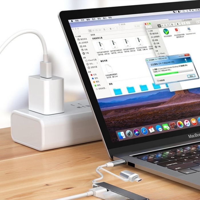4 Portlu Bağlantı İstasyonu Ultra İnce USB Bölücü TYPE-C tipi Çoklu Arayüz Adaptörü Multi Usb Çoklayıcı
