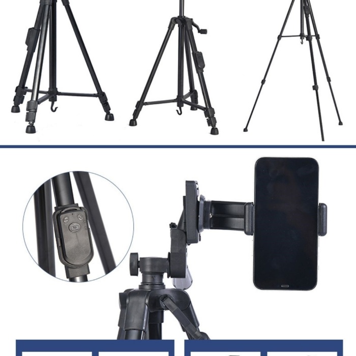 Biyomak® Telefon ve Fotoğraf Makinası Takılabilen Bluetooth Kumandalı 146 cm Tripod