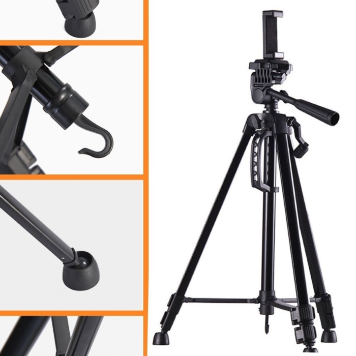 Biyomak® Telefon ve Fotoğraf Makinası Takılabilen Bluetooth Kumandalı 146 cm Tripod