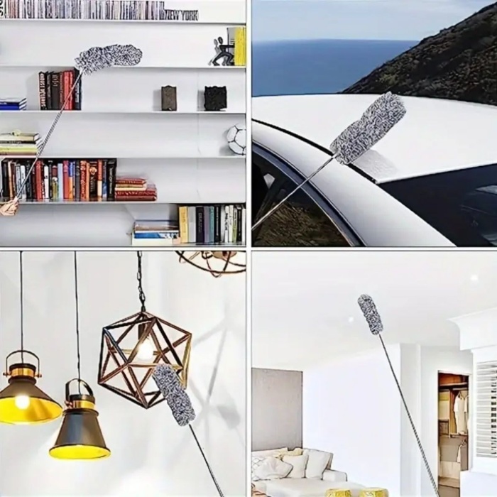 Biyomak®Teleskopik Bükülebilir Köşe Bucak Toz Alma Püskülü Dev Boy 280 cm