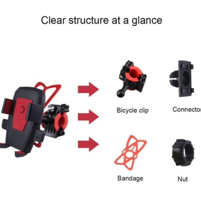 Bisiklet Motosiklet Telefon Stand Tutucu Lastikli