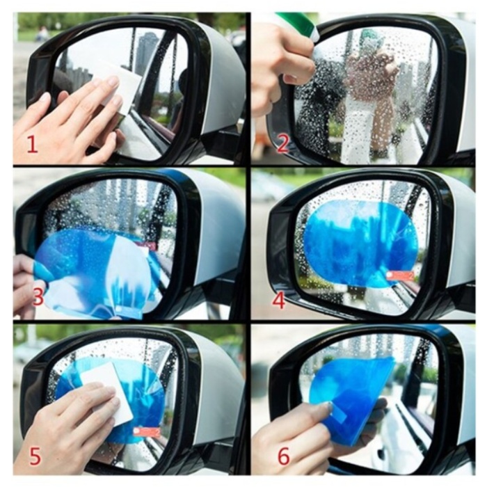 Oto Araç Araba Dış Yan Ayna Yağmur Tutmaz Kaydırıcı Film 2 Adet