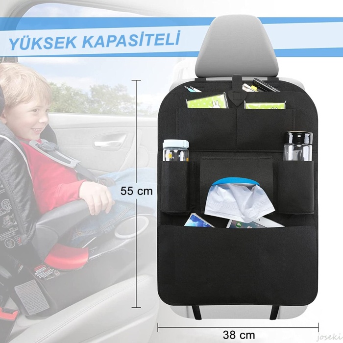 Peçetelik Bölmeli Araç Oto Koltuk Arkası Organizer