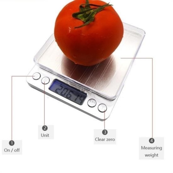 Biyomak® Elektronik 3 kg Kapasiteli Dijital Hassas Kantar Mutfak Tartısı Terazi