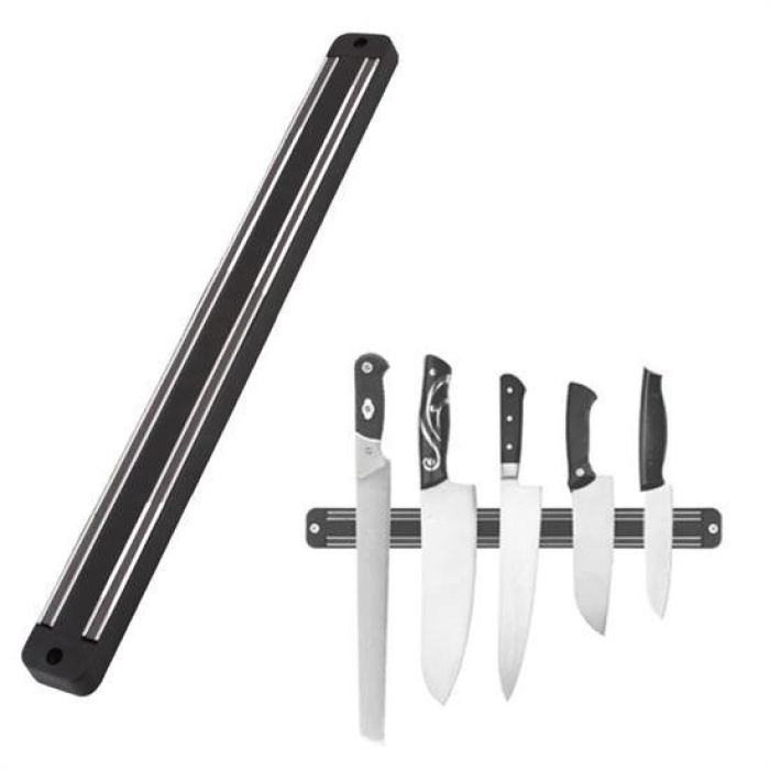 Biyomak® Mıknatıslı Paslanmaz Duvar Bıçak Askısı Standı 55 Cm Aparat