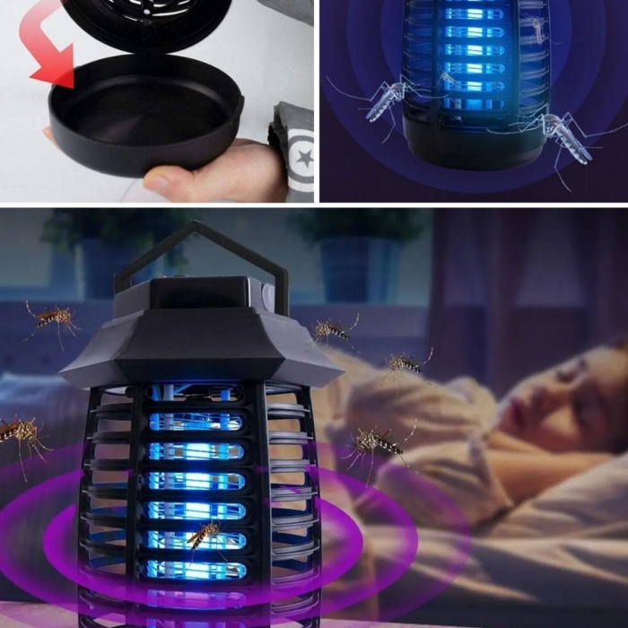 Biyomak® Tutma ve Asma Saplı Ledli Sinek Makinası 2W Sinek Öldürücü UV Mor Işıklı Aparat