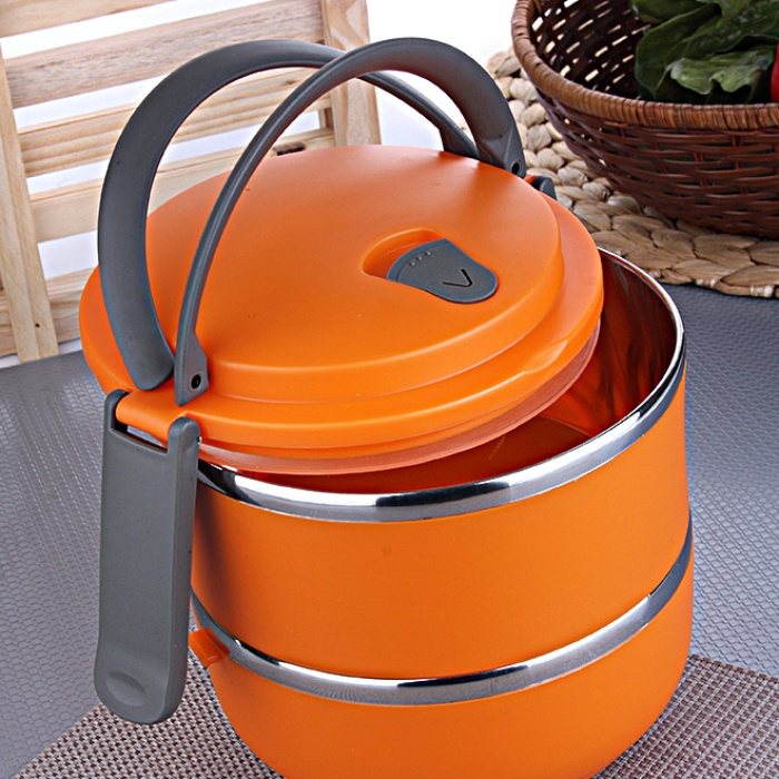 Biyomak® Sefer Tası Yemek Termosu Saklama Kabı Termosu 2li - ÇELİK
