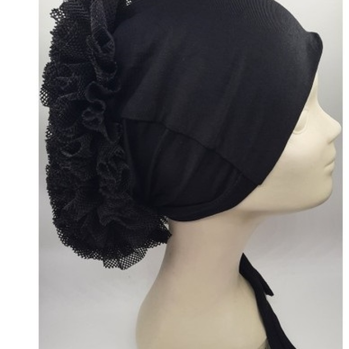 Bone Dikişli Fırfırlı Bone Bandana