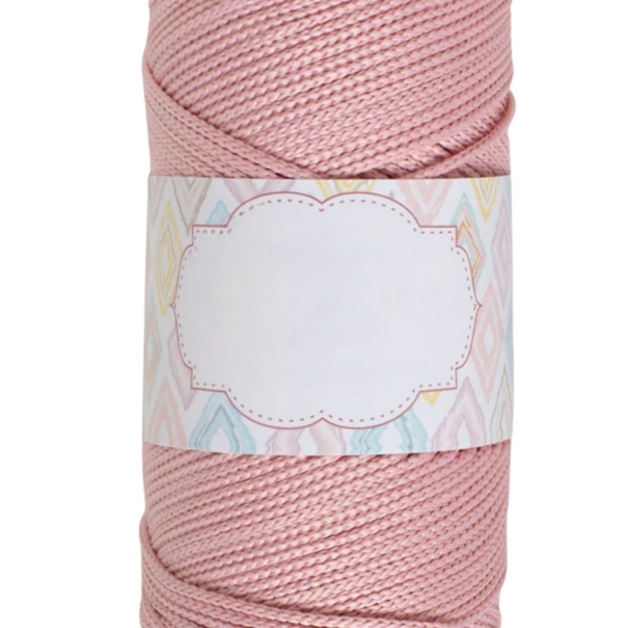 Biyomak® Makrome İpi 3mm Polyester Açık Pembe