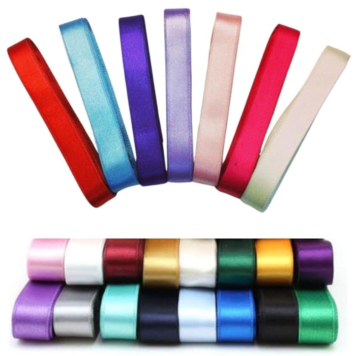 Biyomak® Saten Kurdele 3 cm 10 Metre Bordo