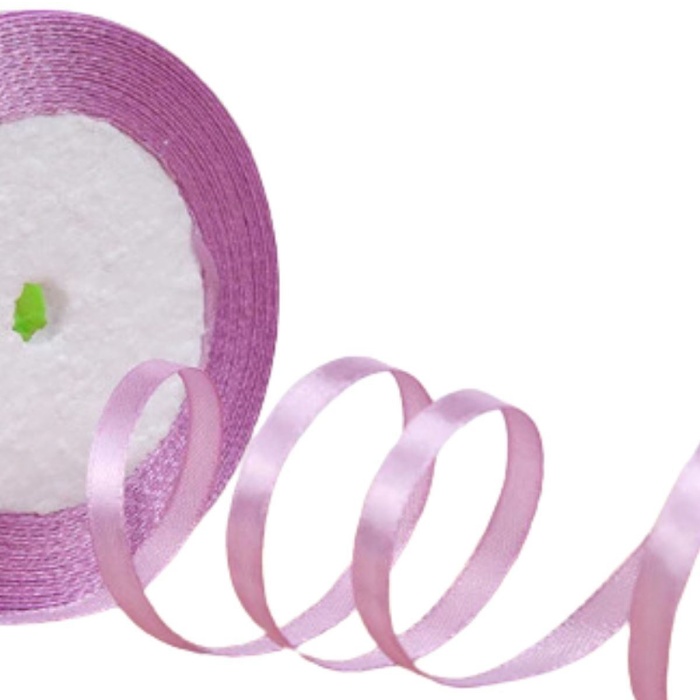 ® Saten Kurdele 6 mm Lila 5 Metre