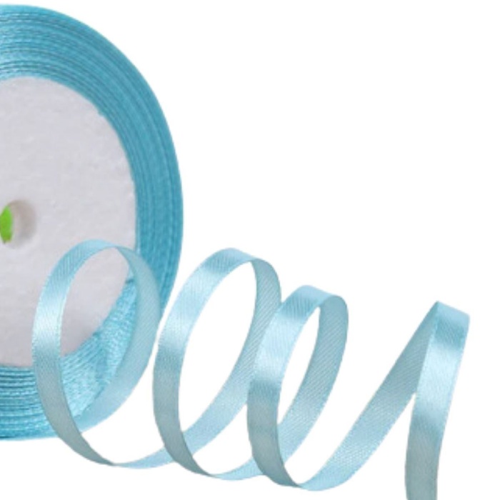 ® Saten Kurdele 6 mm Mint 2 Metre