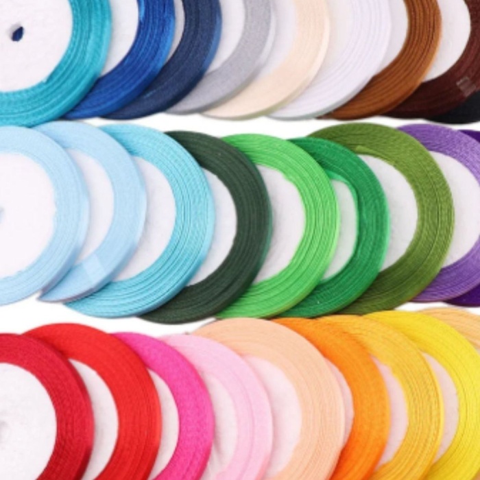 ® Saten Kurdele 6 mm Mint 5 Metre