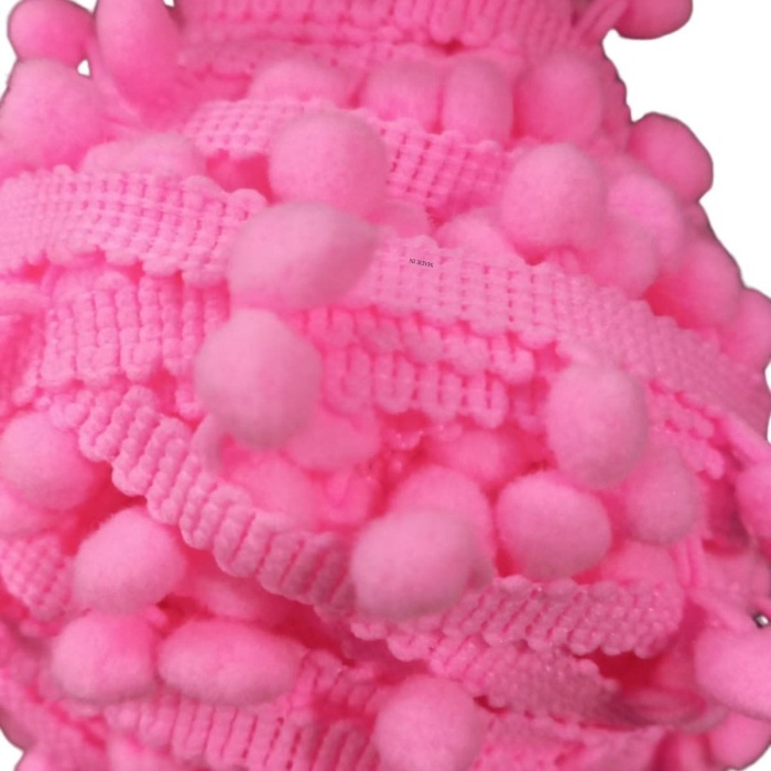 ® Sıralı Ponpon 1 Metre Pembe