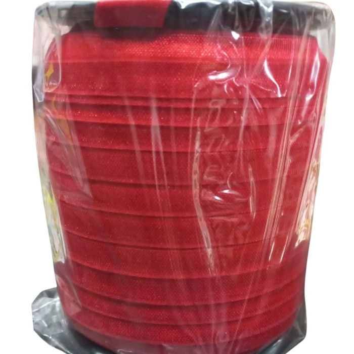 ® Çamaşır Lastiği Düz 1 cm  75 Metre 1 Top Kırmızı