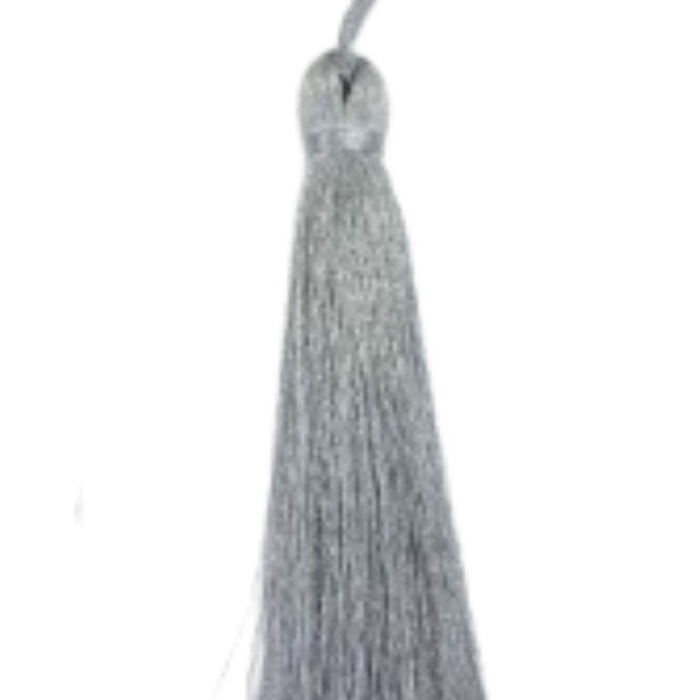 ® Püskül Tekli 10 cm 1 Adet Gümüş