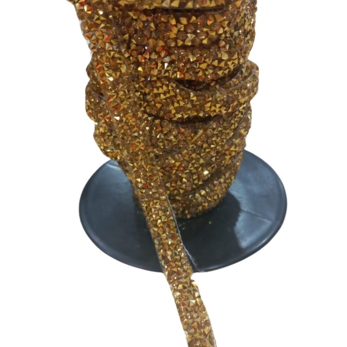 ® Silikonlu Yapıştırma Taş 1 cm Gold 5 Metre