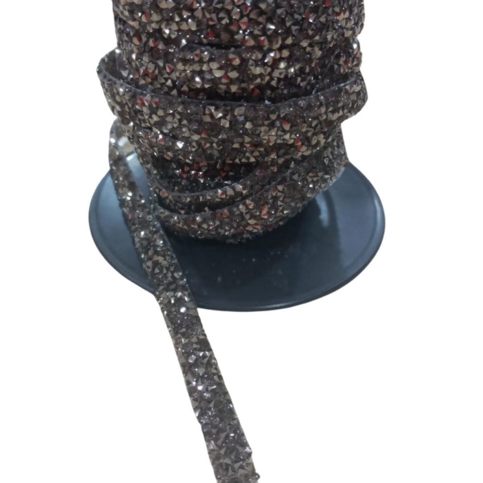 ® Silikonlu Yapıştırma Taş Şerit 2 cm Siyah 5 Metre