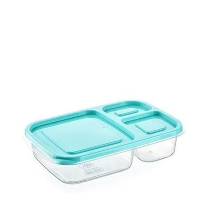 ®  3 Bölmeli Sefer Tası Pratik Kolay Gıda Diyet Saklama Erzak Kabı