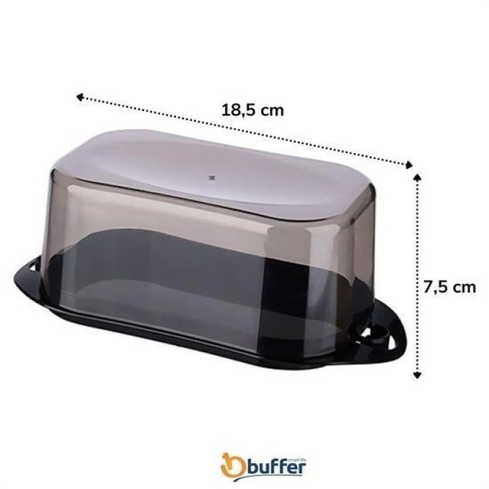 ®  Kilitli Plastik Kapaklı Kahvaltılık Tereyağlık Peynirlik Erzak Saklama Kabı Ap-9428