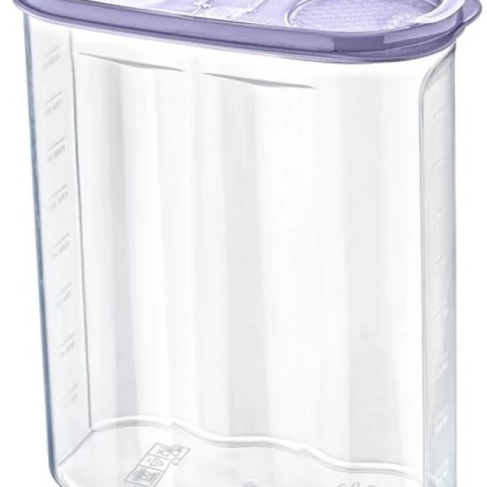 ®  2 Kapaklı Ölçekli Erzak Kuru Gıda Saklama Kutusu Kabı 2,4 Litre-SA940