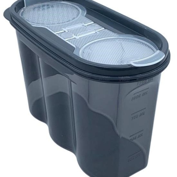 ®  2 Kapaklı Ölçekli Erzak Saklama Kabı - 1,2 Litre - SA930