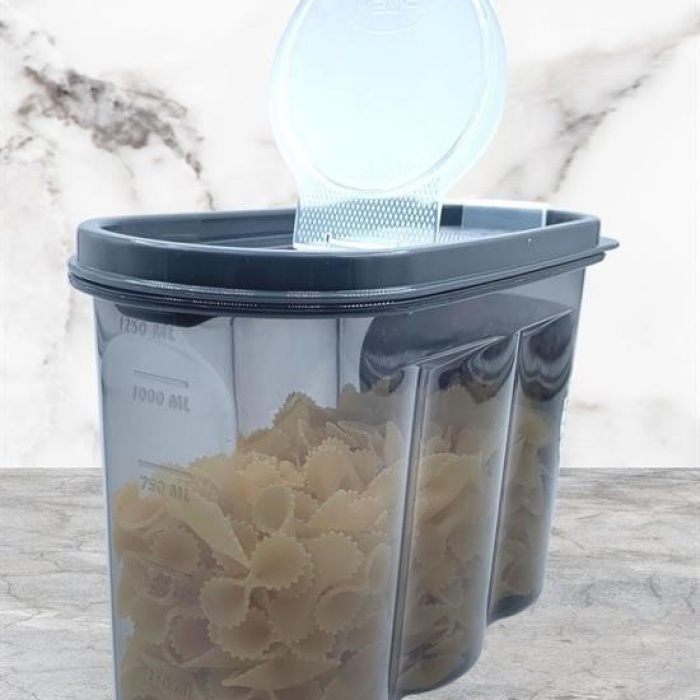 ®  2 Kapaklı Ölçekli Erzak Saklama Kabı - 1,2 Litre - SA930