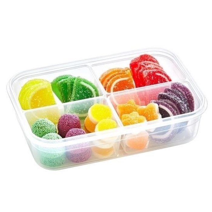 ®  4 Bölmeli Sızdırmaz Contalı Kilitli Kapaklı 1 Litre Erzak Saklama Kabı -LC520